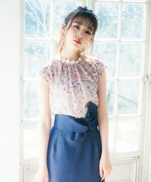 WILLSELECTION レトロコバナハイネックブラウス
