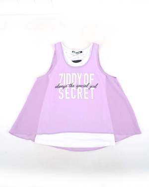 ZIDDY シフォンレイヤードタンクトップ