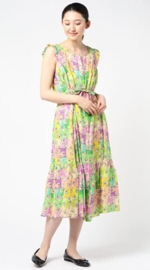 franche lippee 花束リネンワンピース