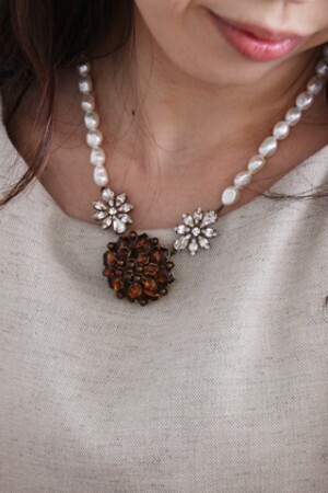 ADER パールショートネックレス