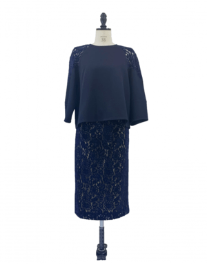 LAPINE BLEUE モールレースタイトスカート