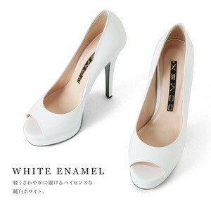 COMEX エナメルパンプス ピンヒール 14cm オープントゥ