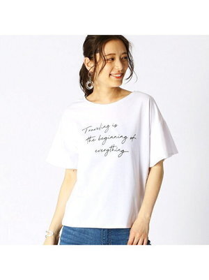 COMME CA ISM ロゴプリントTシャツ