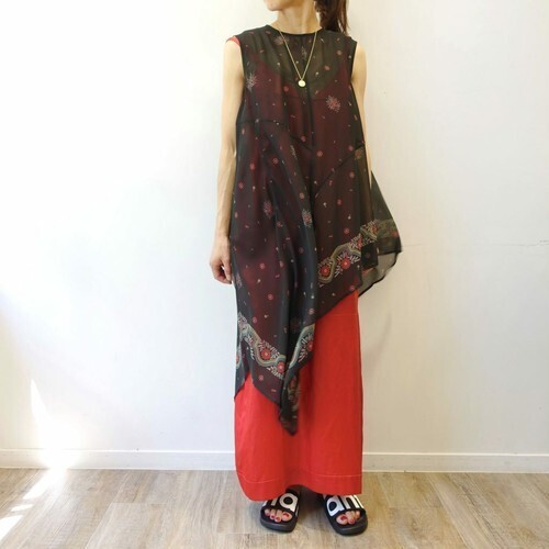 08sircus flower print asymmetry tops