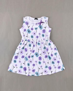 BeBe フライスポピープリントワンピース