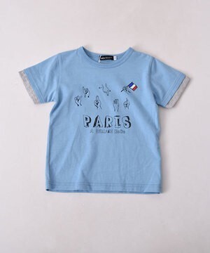 BeBe 天竺ハンドモチーフプリントＴシャツ