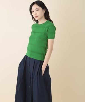 TARA JARMON ボーダーニットプルオーバー IMPORTED
