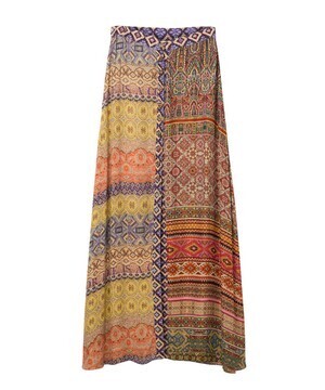 Desigual エスニック柄ロングスカート FELICITY