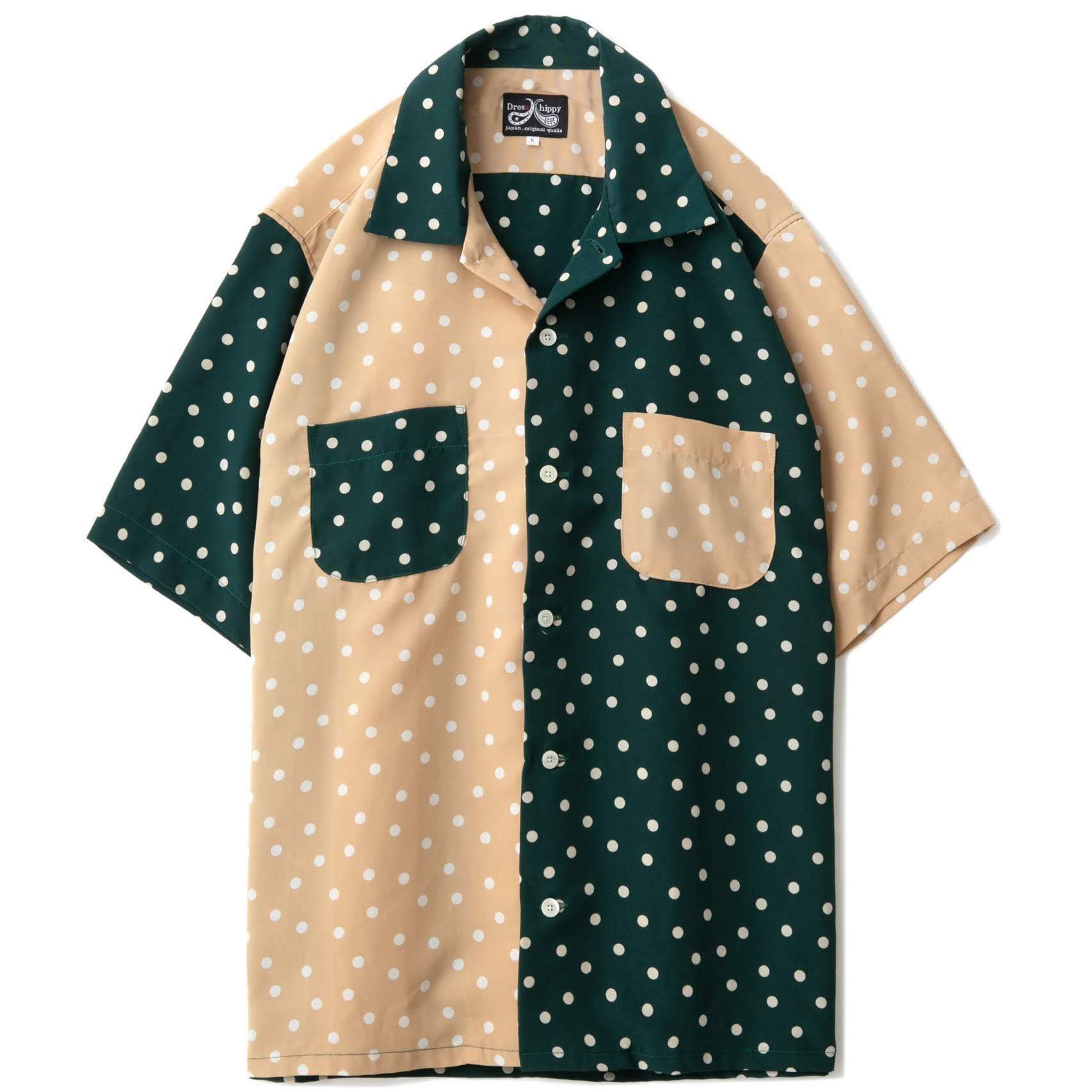 DRESS HIPPY DOT CRAZY S/S SHIRT (GREEN)