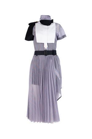sacai Embellished polyester dress