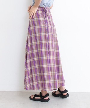 N.(N. Natural Beauty Basic) バックレースアップマキシスカート
