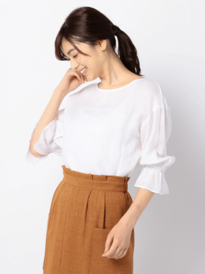FREDY&GLOSTER リネンキャンディスリーブブラウス