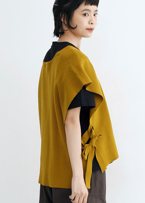 MERLOT IKYU サイドリボンニットベスト