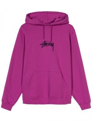 STUSSY STOCK LOGO APPLIQUE HOOD