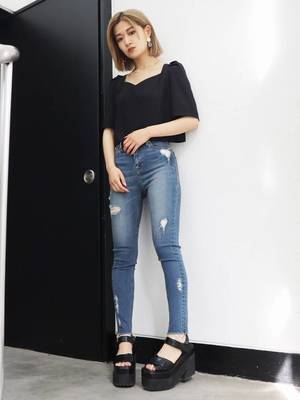 EMODA ヘムカットオフジャストウエストパギンス