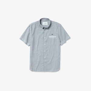 LACOSTE 玉縁配色ボタンダウンシャツ
