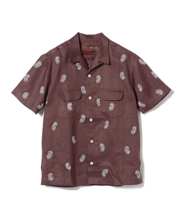 BEAMS PLUS AL’S ATTIRE × BEAMS PLUS / 別注 ペイズリー オープンカラーシャ