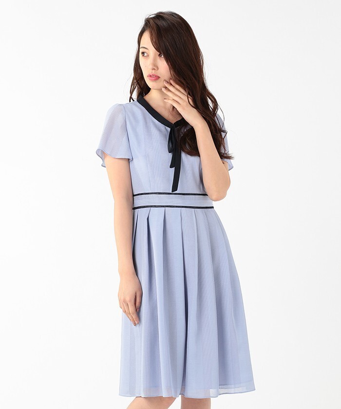 LAISSE PASSE Ladyバイカラーワンピース