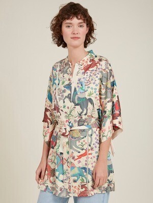 Cotelac CHEMISE KIMONO IMPRIM?E CAVAALI INDIEN