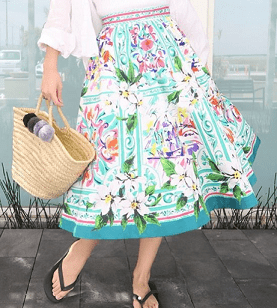 Chesty European Print Skirt