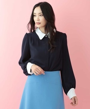 TARA JARMON カラー＆カフスブラウス