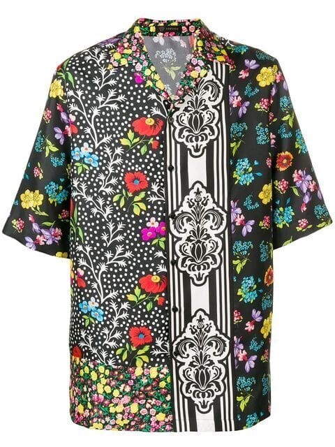 Versace パッチワーク シャツ