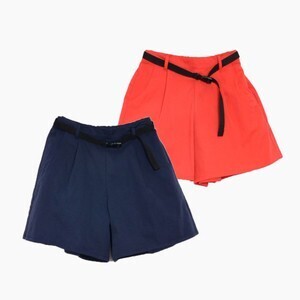 chummy ベルト付きタックキュロットパンツ