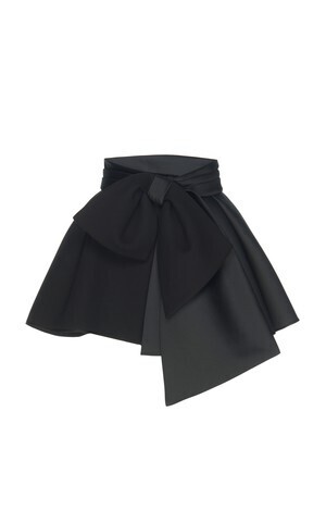 Dice Kayek Asymmetrical Black Bow Skirt