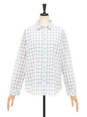 ensuite シアーチェック柄シャツ