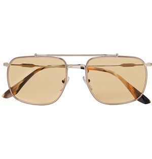 PRADA Prada × Mr Porter Aviator-Style Silver-Tone Sunglasses