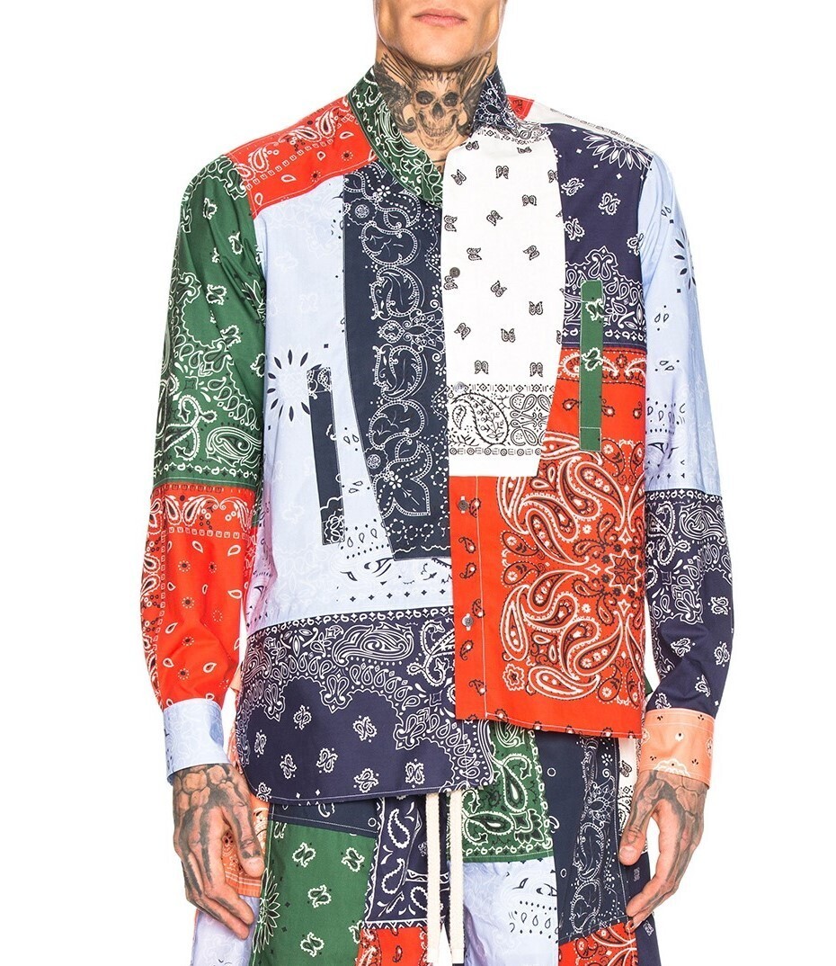 LOEWE BANDANA パッチワークシャツ