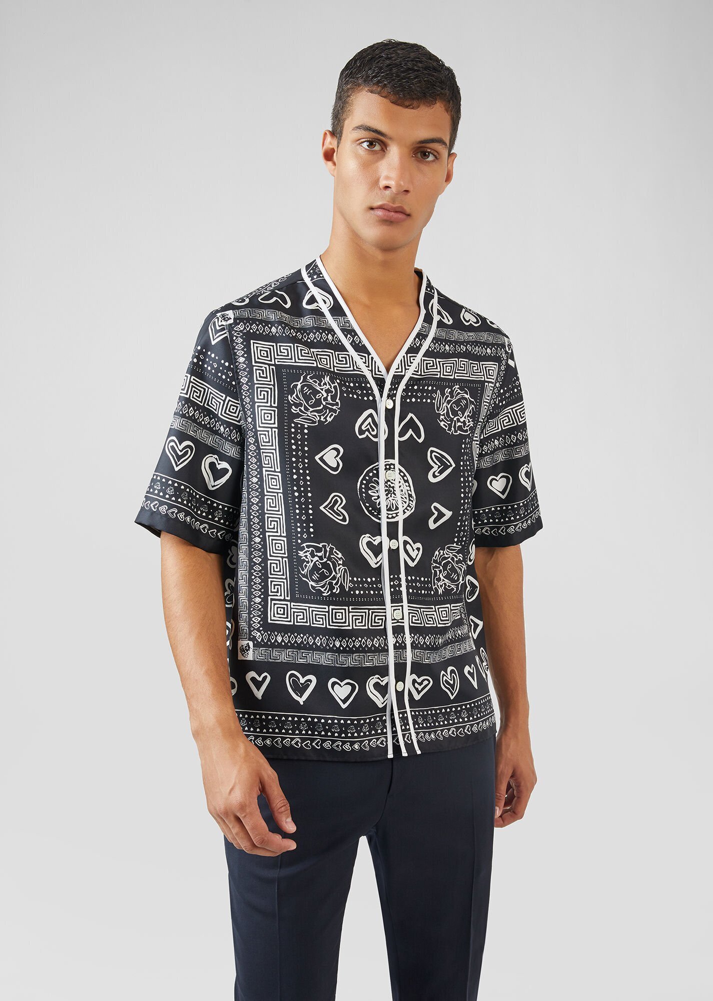 Versace BANDANA PRINT SILK SHIRT