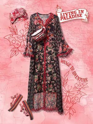 ANNA SUI カフタンドレス