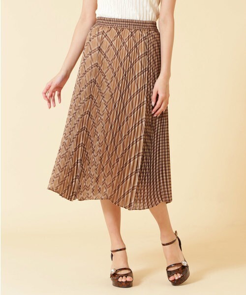 JILLSTUART シアチェックプリーツスカート