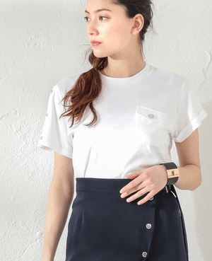 LOVELESS アシメスリーブポケットTシャツ