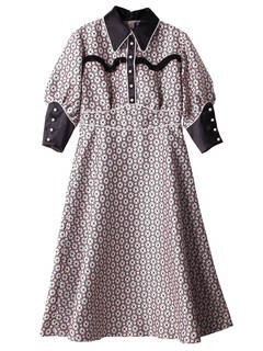 PAMEO POSE Flower Jacquard Dress