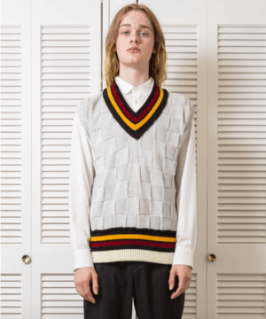 FACTOTUM コットンカシミアチルデンニットベスト