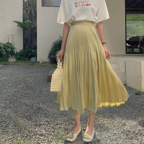 U dresser ペールトーンプリーツスカート
