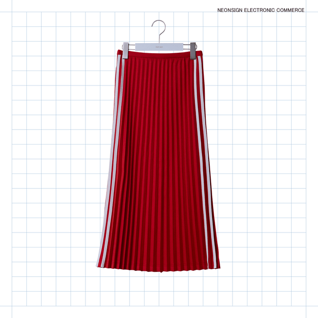 NEON SIGN ACCORDION PELATS SKIRT