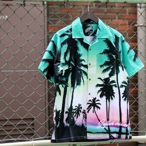 LEFLAH Palm tree aloha shirt