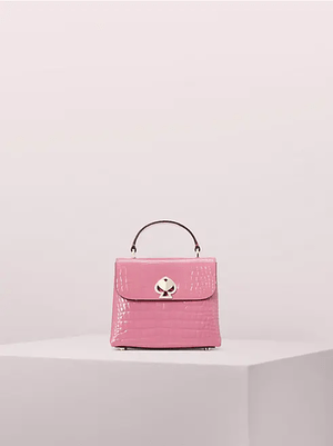 kate spade new york romy croc embossed mini top handle