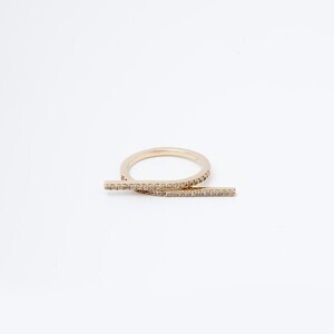 HIROTAKA Manhattan Double Bridge Diamond Ring