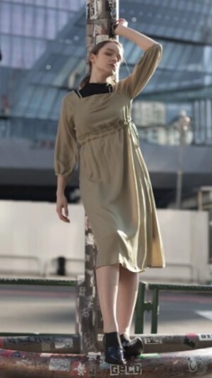 RELDI DRAWSTRING SOFT DRESS
