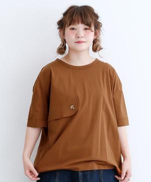 merlot 5分袖トレンチプルオーバートップス