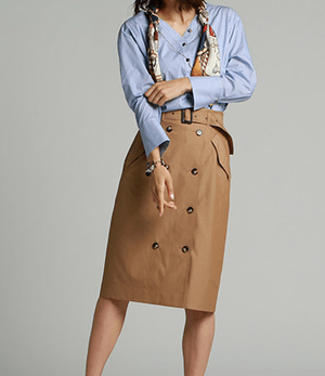 LAUTREAMONT タイトできれい目なトレンチディテールスカート