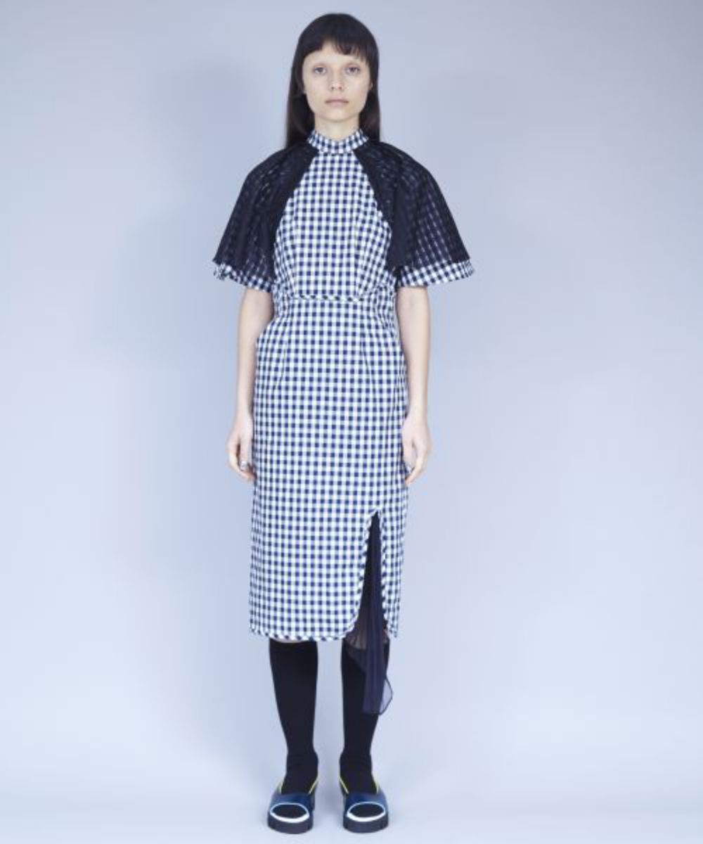 FACETASM LACE UP DRESS