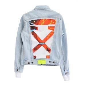 OFF-WHITE ブルー マルチ アローモチーフ ジージャン
