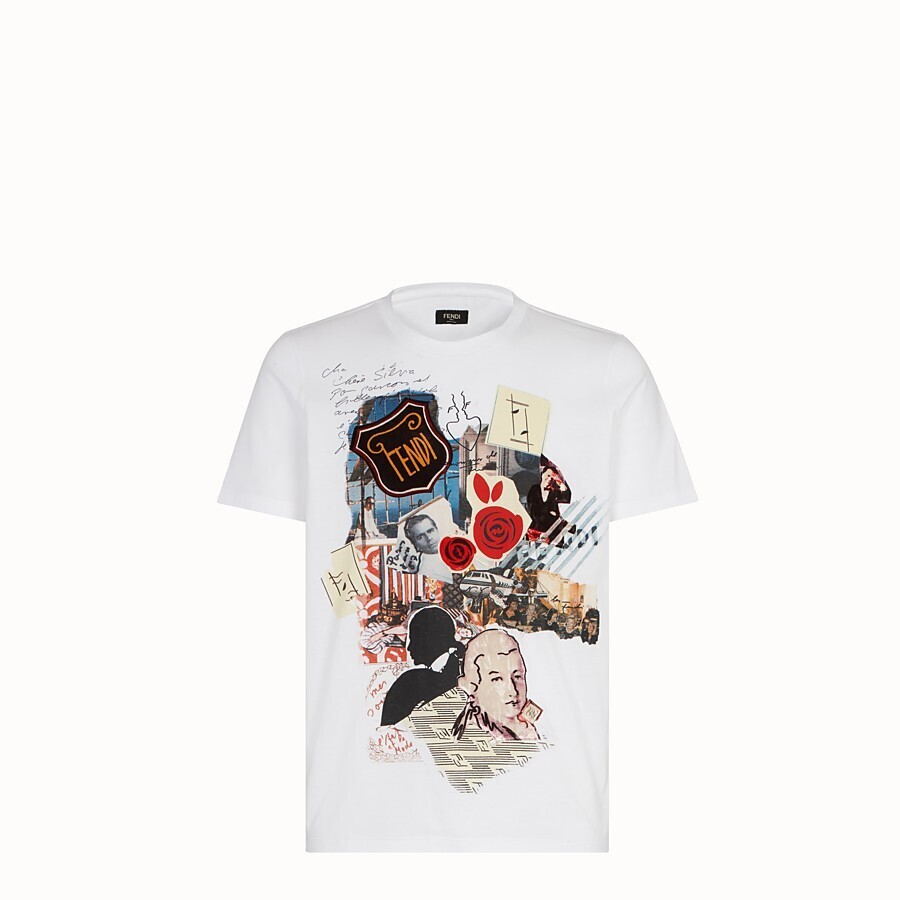 FENDI ホワイトジャージー Tシャツ