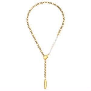 ADER.bijoux BLOCK PEARL adjuster long necklace