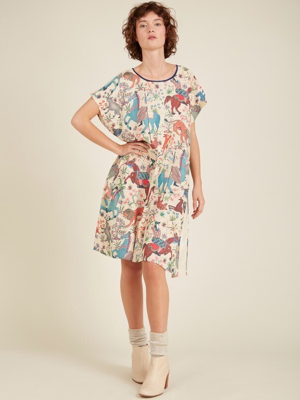 Cotelac PRINTED SKATER STYLE DRESS CAVAALI INDIEN